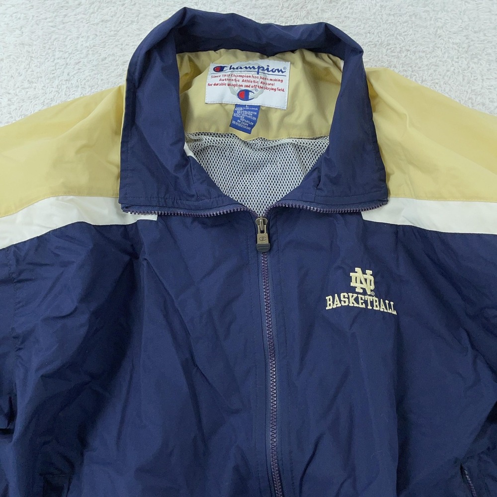 Notre Dame Fighting Irish Champion Windbreaker Mens Large Jacket NCAA Basketball